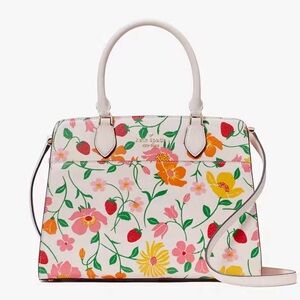 Kate Spade Madison Strawberry Garden Printed Medium Satchel - NWT